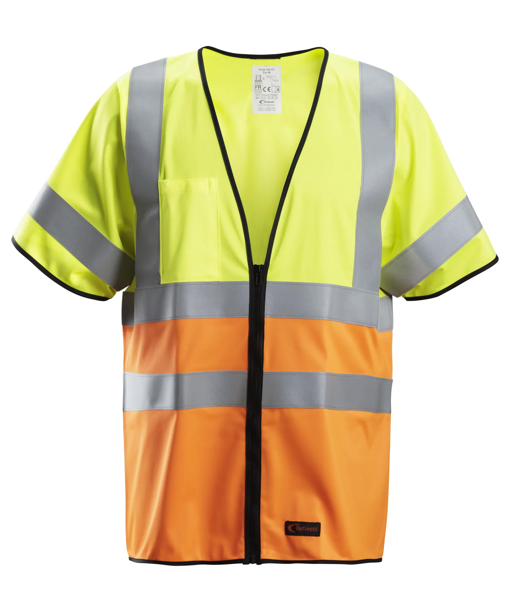 Snickers 4361 ProtecWork Vest High-Vis Class 3/2 in High Visibility Yellow/High Visibility Orange