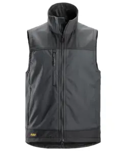 Snickers 4506 AllroundWork Softshell Stretch Vest in Steel Grey/Dark Steel Grey