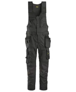 Snickers 6012 AllroundWork Stretch One-piece Trousers Holster Pockets in Black/Black