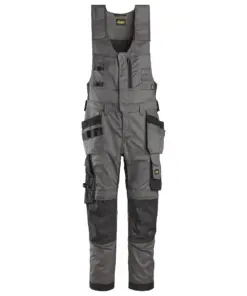 Snickers 6012 AllroundWork Stretch One-piece Trousers Holster Pockets in Steel Grey/Black