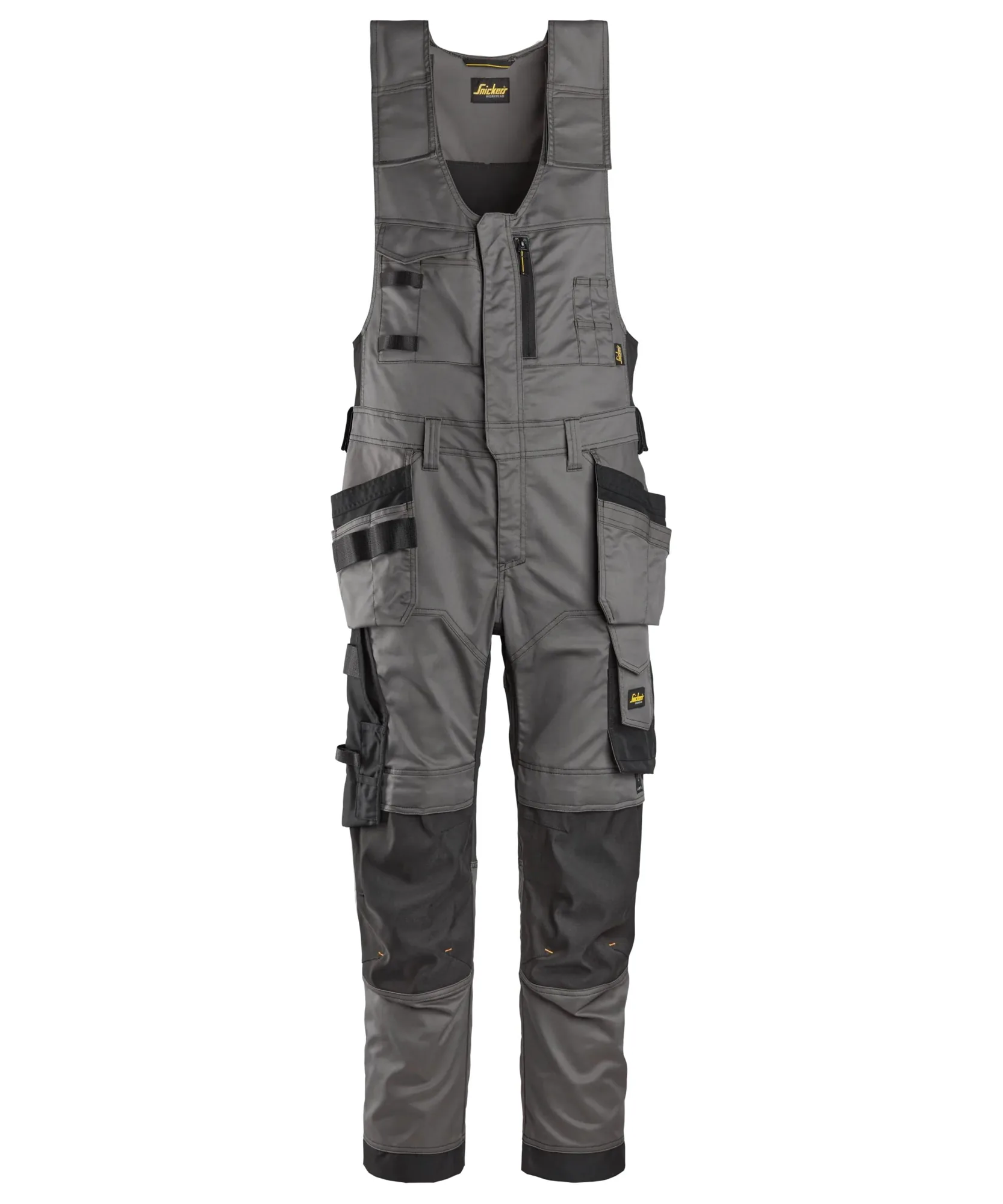 Snickers 6012 AllroundWork Stretch One-piece Trousers Holster Pockets in Steel Grey/Black