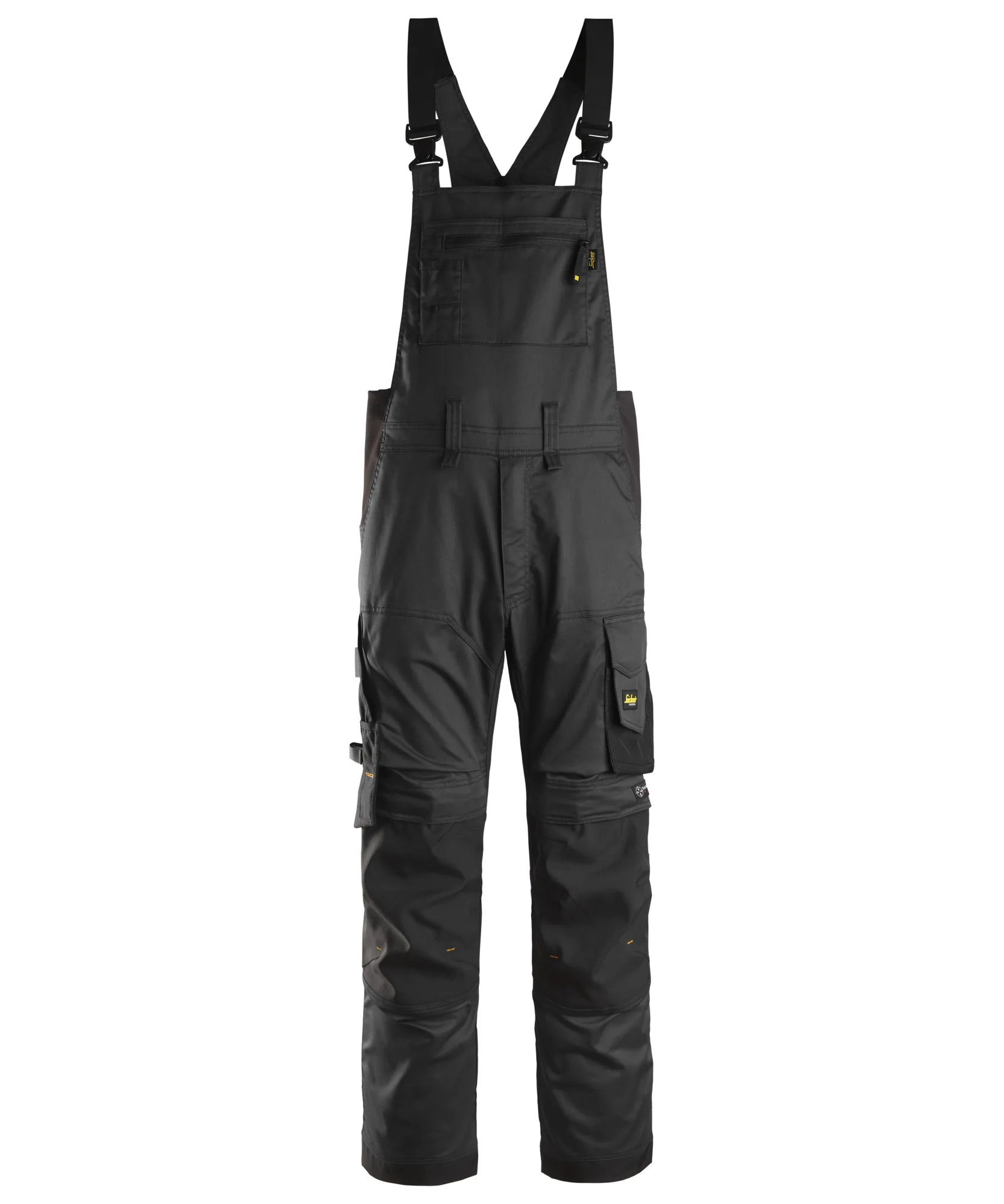 Snickers 6051 AllroundWork Stretch Bib & Brace Trousers in Black/Black