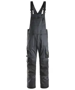 Snickers 6051 AllroundWork Stretch Bib & Brace Trousers in Steel Grey/Black