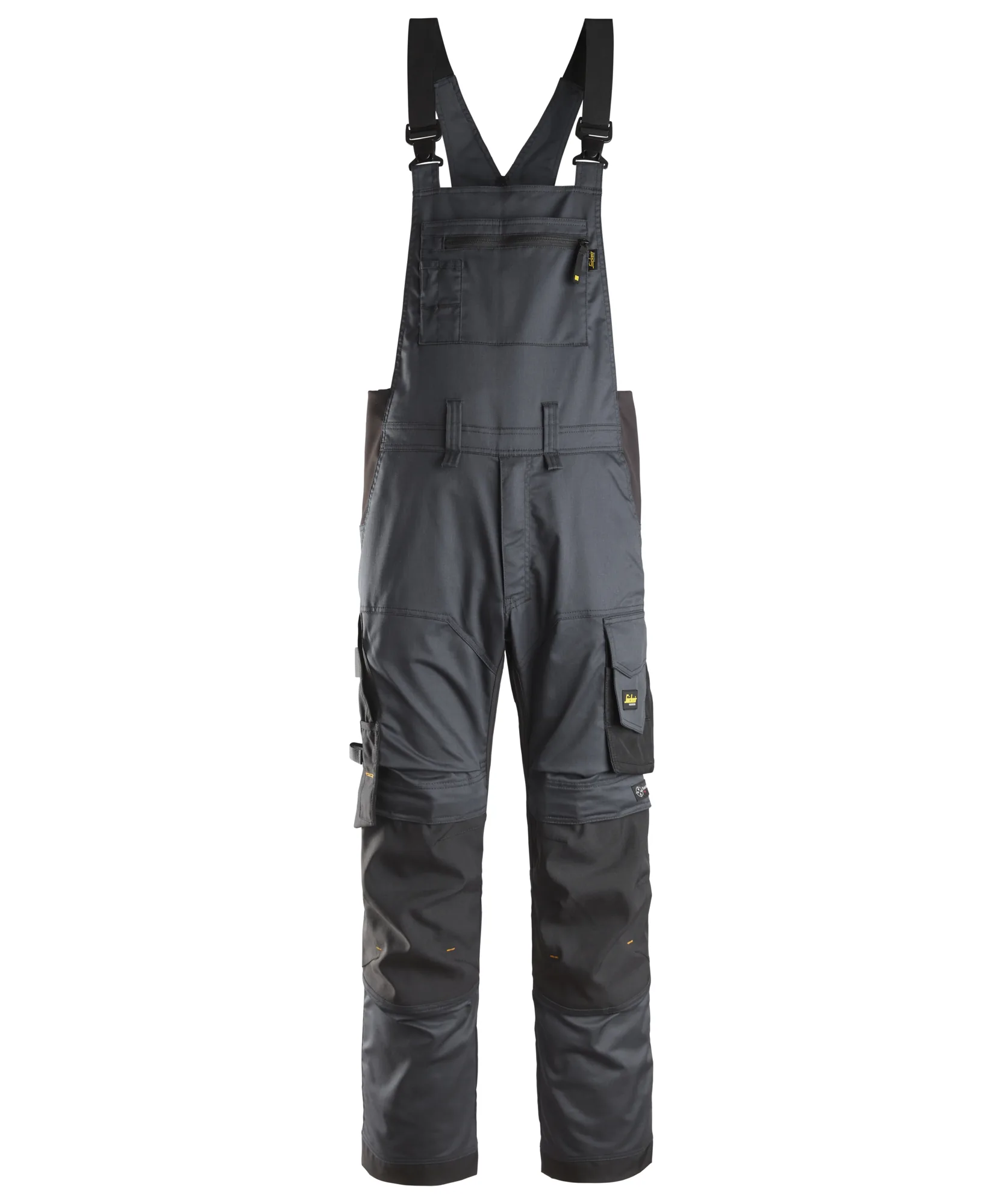 Snickers 6051 AllroundWork Stretch Bib & Brace Trousers in Steel Grey/Black