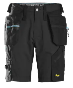 Snickers 6110 LiteWork 37.5® Work Shorts Holster Pockets in Black/Black