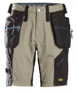 Snickers 6110 LiteWork 37.5® Work Shorts Holster Pockets in Khaki/Black