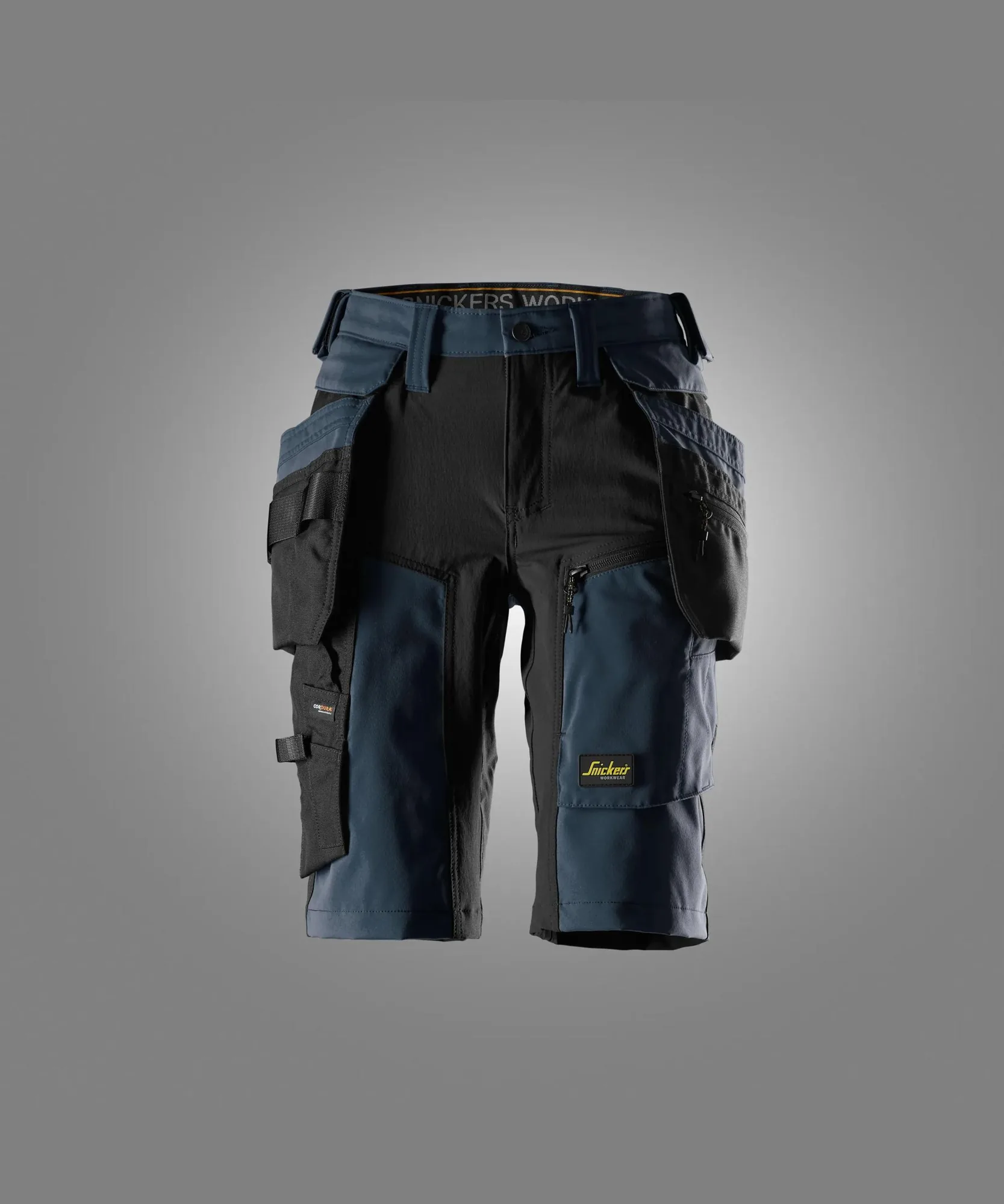 Snickers 6117 AllroundWork Women's Stretch Shorts Holster Pockets in Navy/Black