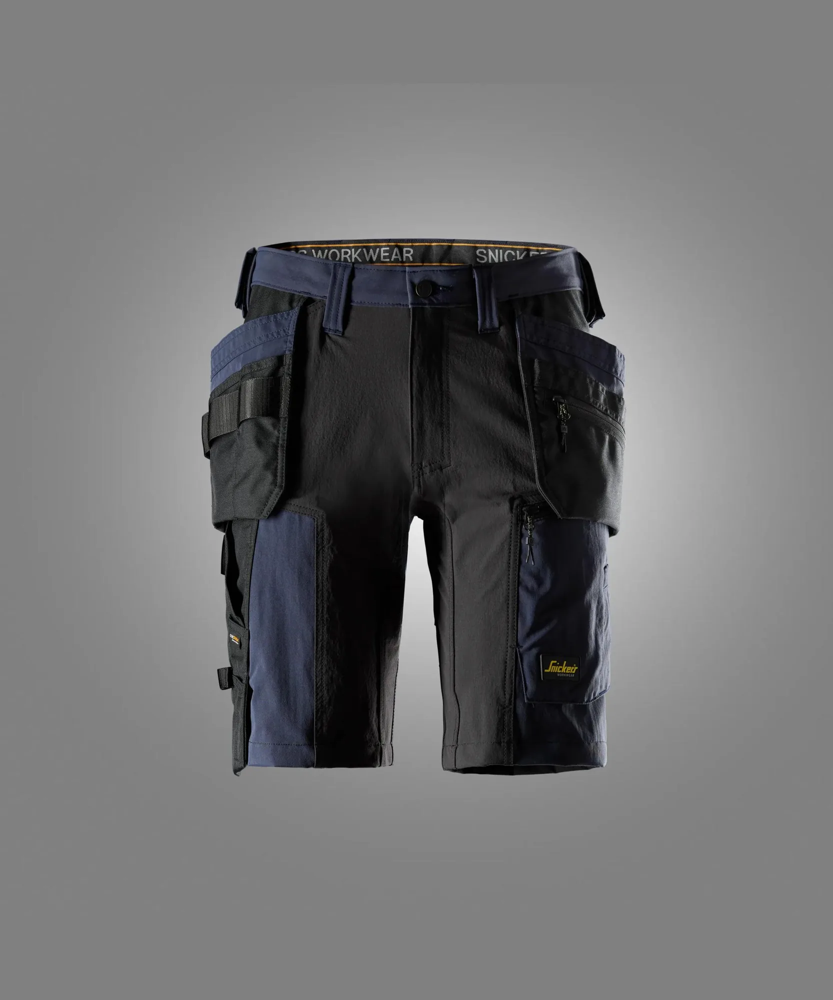 Snickers 6118 AllroundWork Stretch Shorts Holster Pockets in Navy/Black