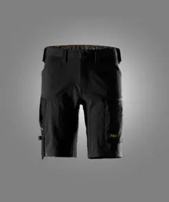 Snickers 6119 AllroundWork Stretch Shorts in Black/Black