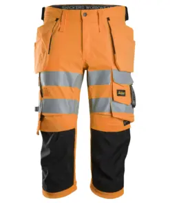 Snickers 6138 High-Vis Class 1/2 Stretch Pirates Holster Pockets in High Visibility Orange/Black