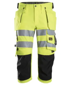 Snickers 6138 High-Vis Class 1/2 Stretch Pirates Holster Pockets in High Visibility Yellow/Black