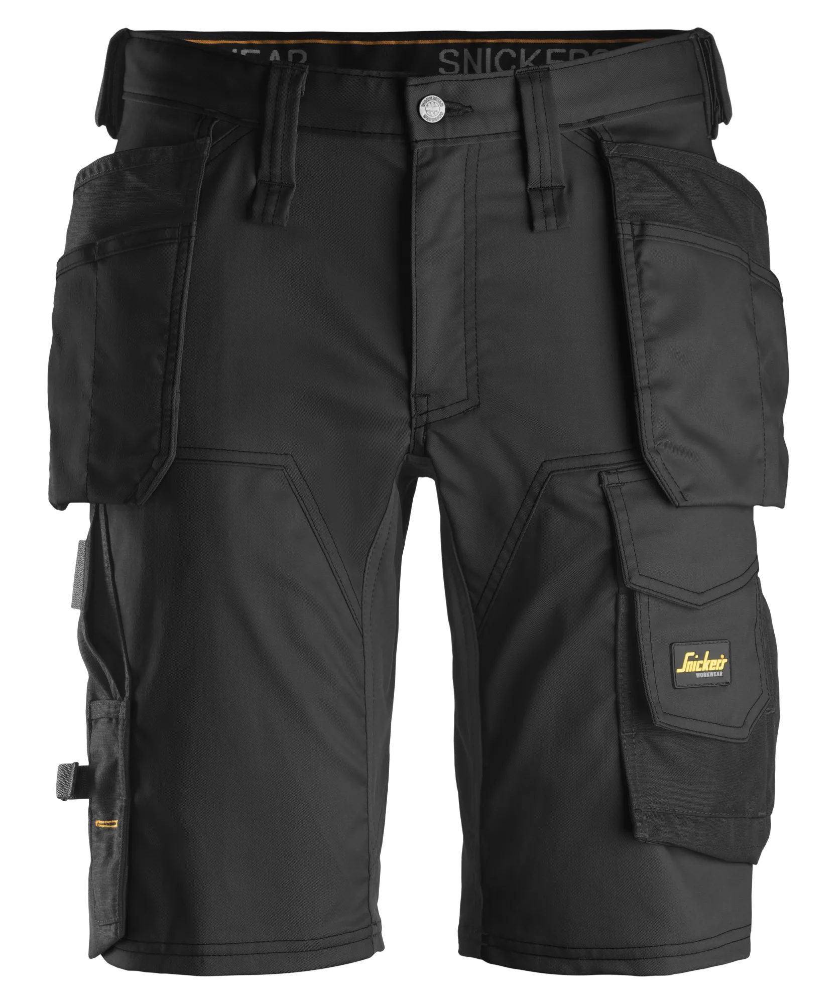Snickers 6141 AllroundWork Stretch Shorts Holster Pockets in Black/Black