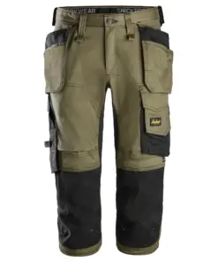 Snickers 6142 AllroundWork Stretch Pirates Holster Pockets in Khaki Green/Black