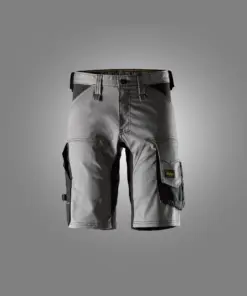 Snickers 6143 AllroundWork Stretch Shorts in Grey/Black