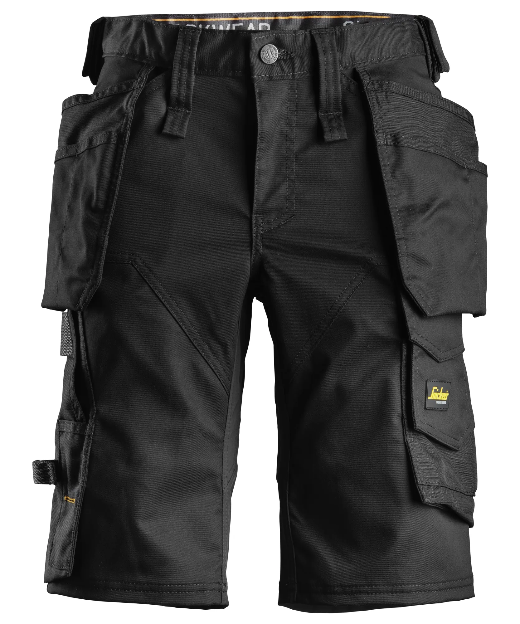 Snickers 6147 AllroundWork Women's Stretch Shorts Holster Pockets in Black/Black