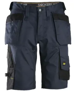 Snickers 6151 AllroundWork Stretch Loose Fit Work Shorts Holster Pockets in Navy/Black