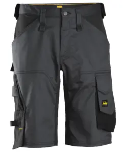 Snickers 6153 AllroundWork Stretch Loose Fit Work Shorts in Steel Grey/Black