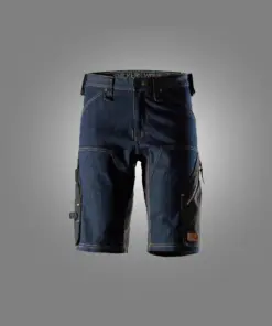 Snickers 6156 FlexiWork Denim Shorts in Denim/Black
