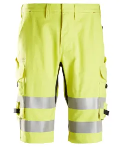 Snickers 6160 ProtecWork Shorts High-Vis Class 1 in High Visibility Yellow