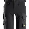 Snickers 6173 AllroundWork 4-way Stretch Shorts in Black/Black