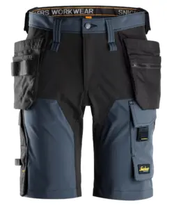Snickers 6175 AllroundWork 4-Way Stretch Shorts Holster Pockets in Navy/Black