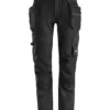 Snickers 6208 LiteWork Trousers+ Detachable Holster Pockets in Black/Black