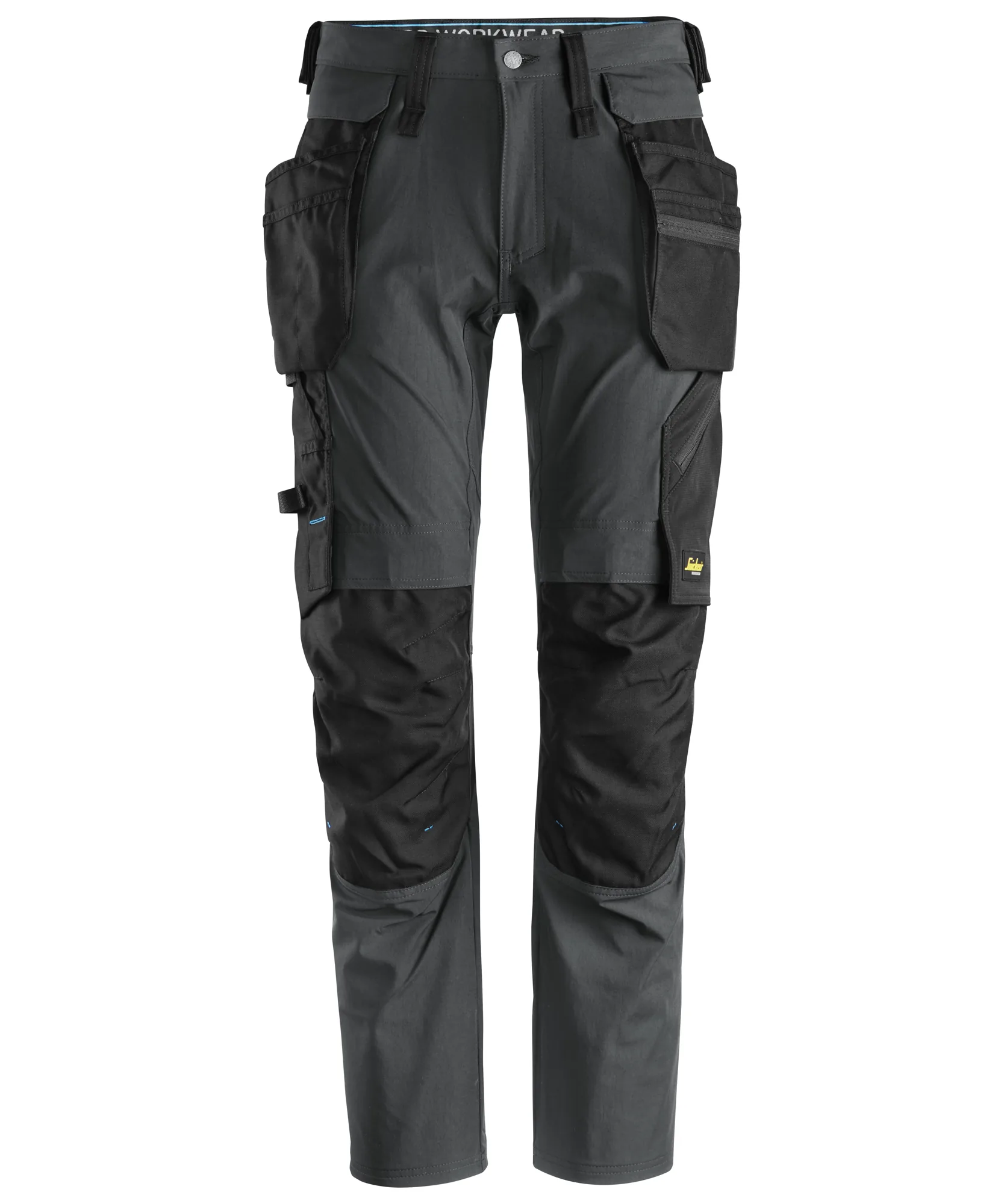 Snickers 6208 LiteWork Trousers+ Detachable Holster Pockets in Steel Grey/Black