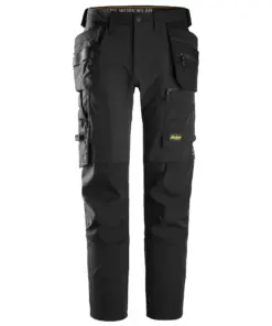 Snickers 6218 AllroundWork Stretch Trousers Holster Pockets in Black/Black