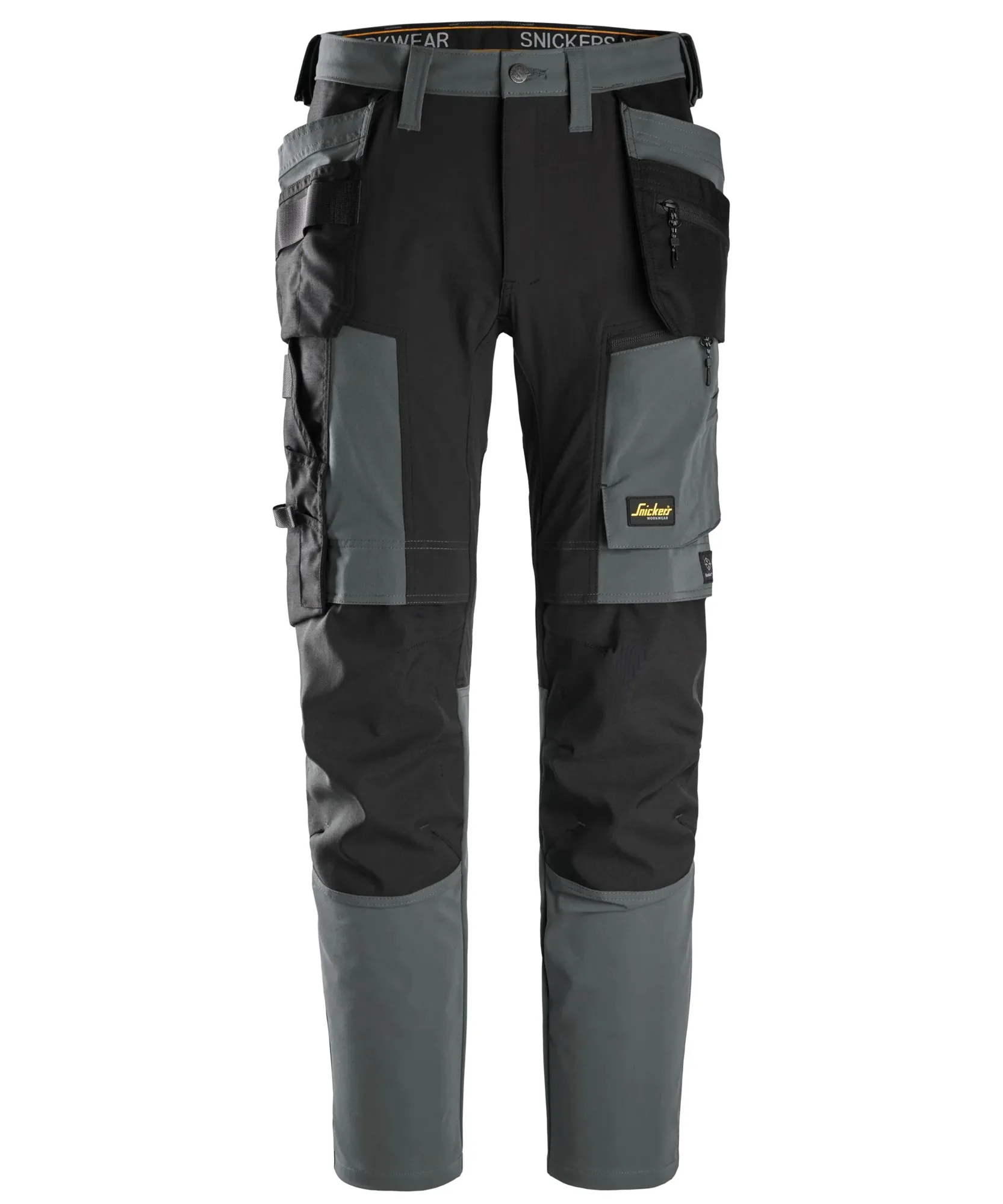 Snickers 6218 AllroundWork Stretch Trousers Holster Pockets in Steel Grey/Black