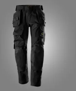 Snickers 6223 AllroundWork Floorlayer Trousers Holster Pockets in Black/Black