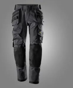Snickers 6223 AllroundWork Floorlayer Trousers Holster Pockets in Steel Grey/Black