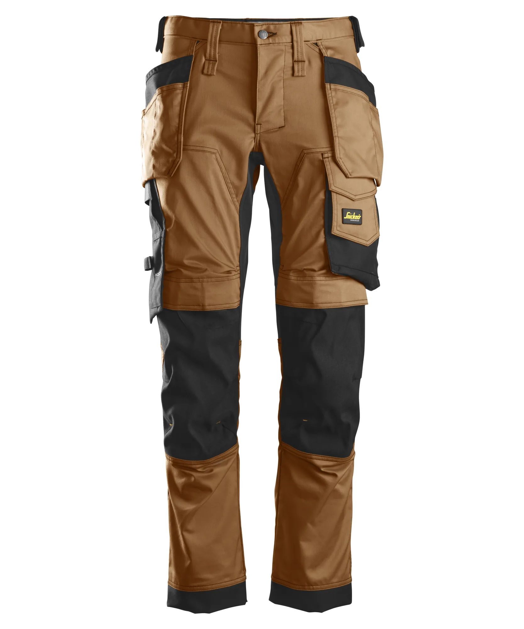 Snickers 6241 AllroundWork Stretch Trousers Holster Pockets in Brown/Black