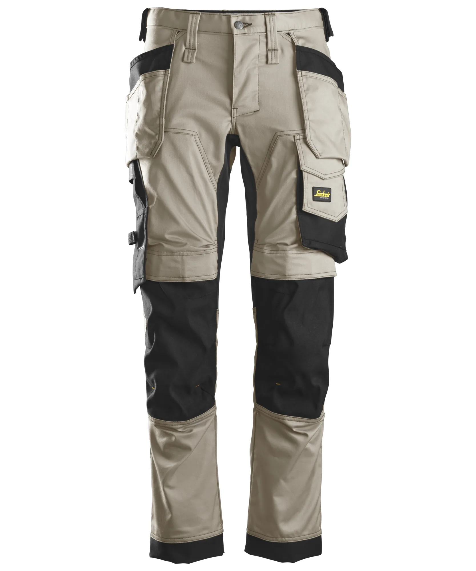 Snickers 6241 AllroundWork Stretch Trousers Holster Pockets in Khaki/Black
