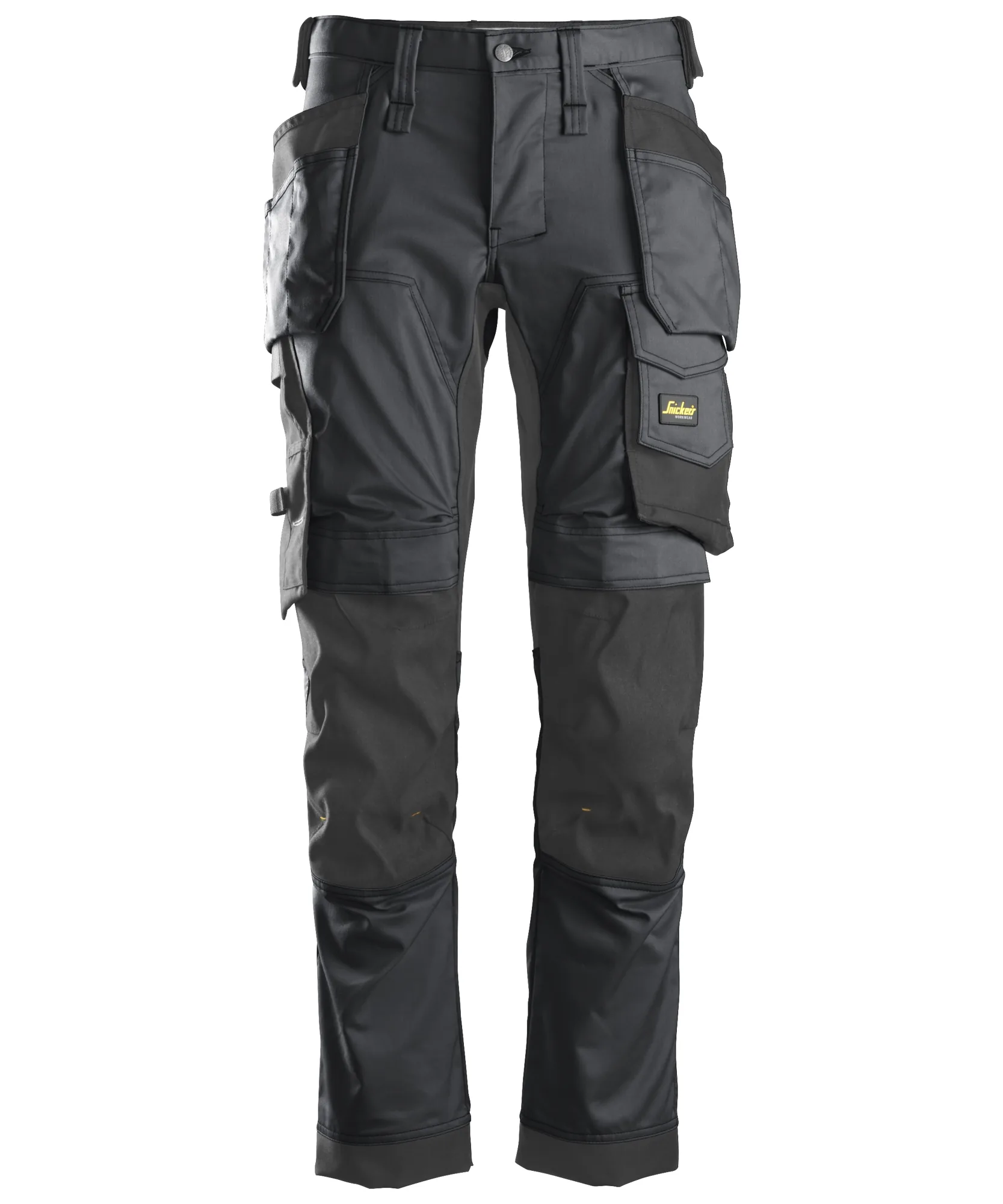 Snickers 6241 AllroundWork Stretch Trousers Holster Pockets in Steel Grey/Black