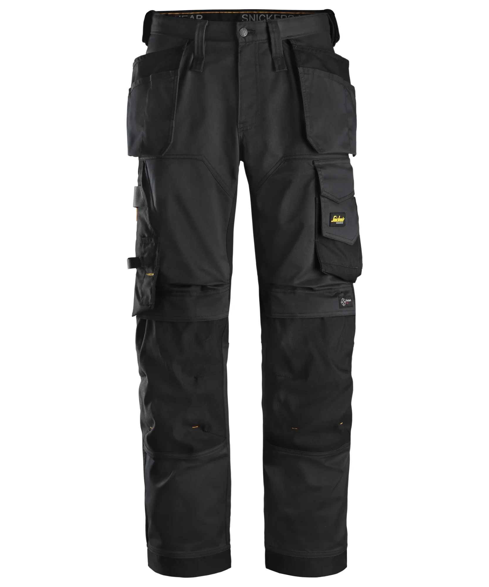 Snickers 6251 AllroundWork Stretch Loose Fit Work Trousers Holster Pockets in Black/Black