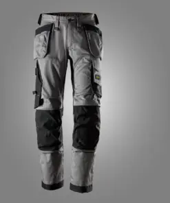 Snickers 6251 AllroundWork Stretch Loose Fit Work Trousers Holster Pockets in Grey/Black