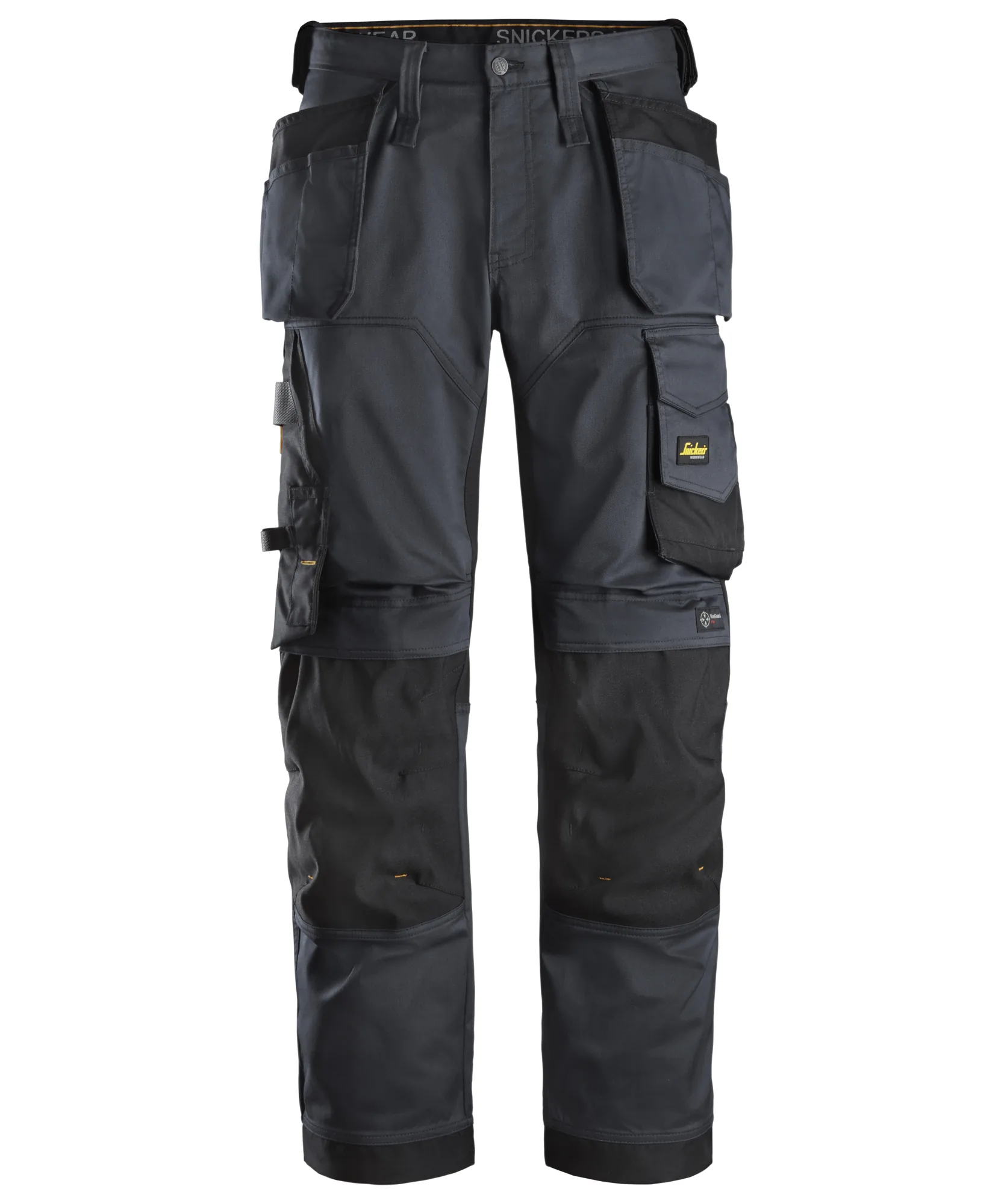 Snickers 6251 AllroundWork Stretch Loose Fit Work Trousers Holster Pockets in Steel Grey/Black