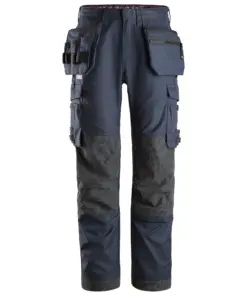 Snickers 6262 ProtecWork Work Trousers Holster Pockets Equal Leg Pockets in Navy