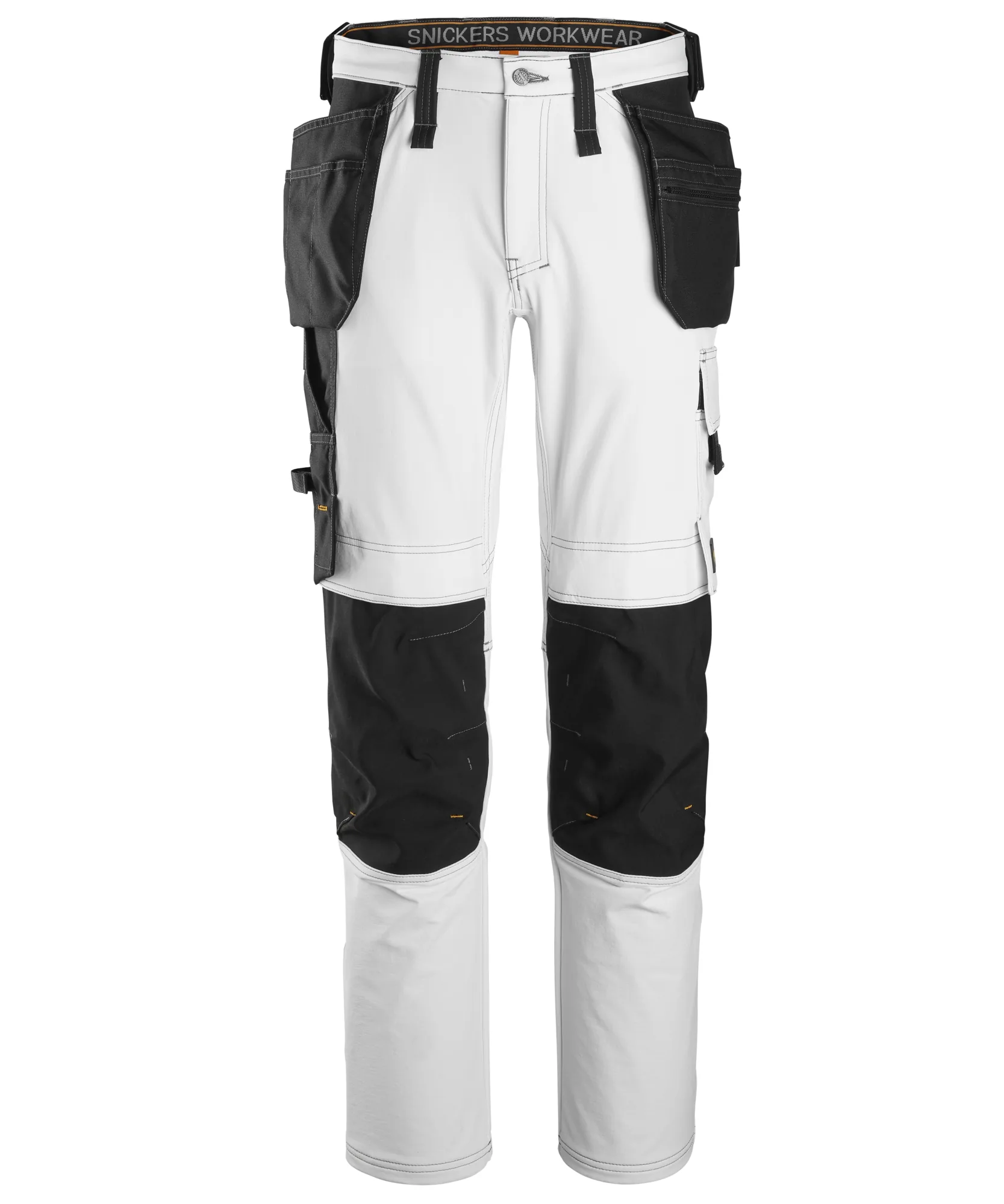 Snickers 6271 AllroundWork Full Stretch Trouser Holster Pockets in White/Black