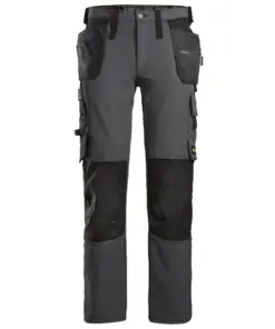 Snickers 6271 AllroundWork Full Stretch Trouser Holster Pockets in Steel Grey/Black