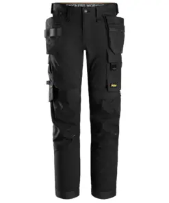 Snickers 6275 AllroundWork 4-way Stretch Trousers Holster Pockets in Black/Black