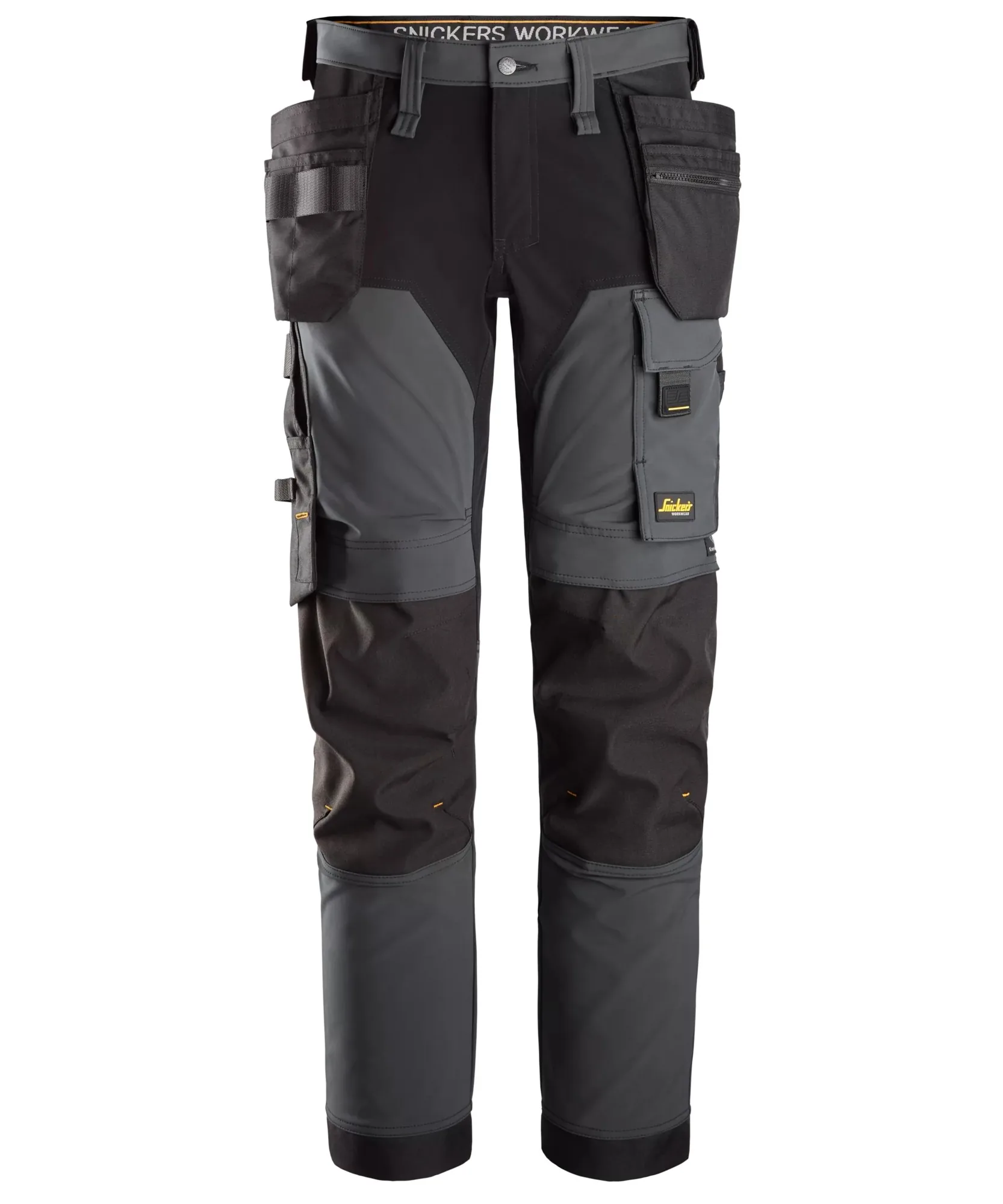 Snickers 6275 AllroundWork 4-way Stretch Trousers Holster Pockets in Steel Grey/Black