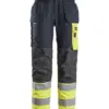 Snickers 6276 ProtecWork Work Trousers Holster Pockets High-Vis Class 1 in Navy/High Visibility Yellow