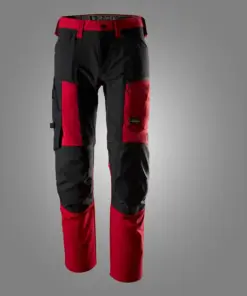 Snickers 6318 AllroundWork Stretch Trousers in Chili Red/Black