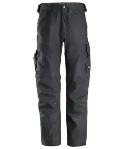 Snickers 6324 AllroundWork Canvas+ Stretch Work Trousers+ in Steel Grey/Steel Grey
