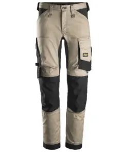 Snickers 6341 AllroundWork Stretch Trousers in Khaki/Black