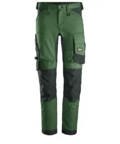 Snickers 6341 AllroundWork Stretch Trousers in Forest Green/Black