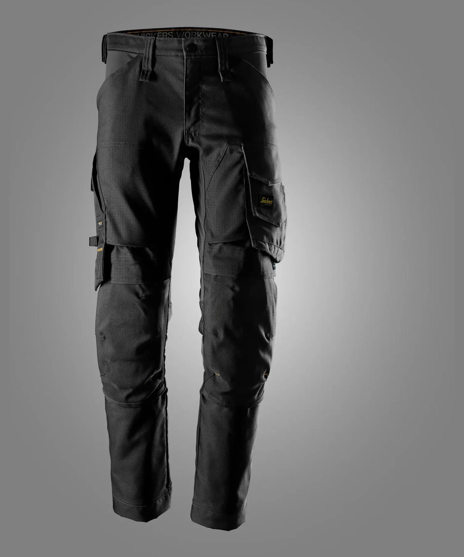 Snickers 6344 AllroundWork Canvas Stretch Trousers in Black/Black