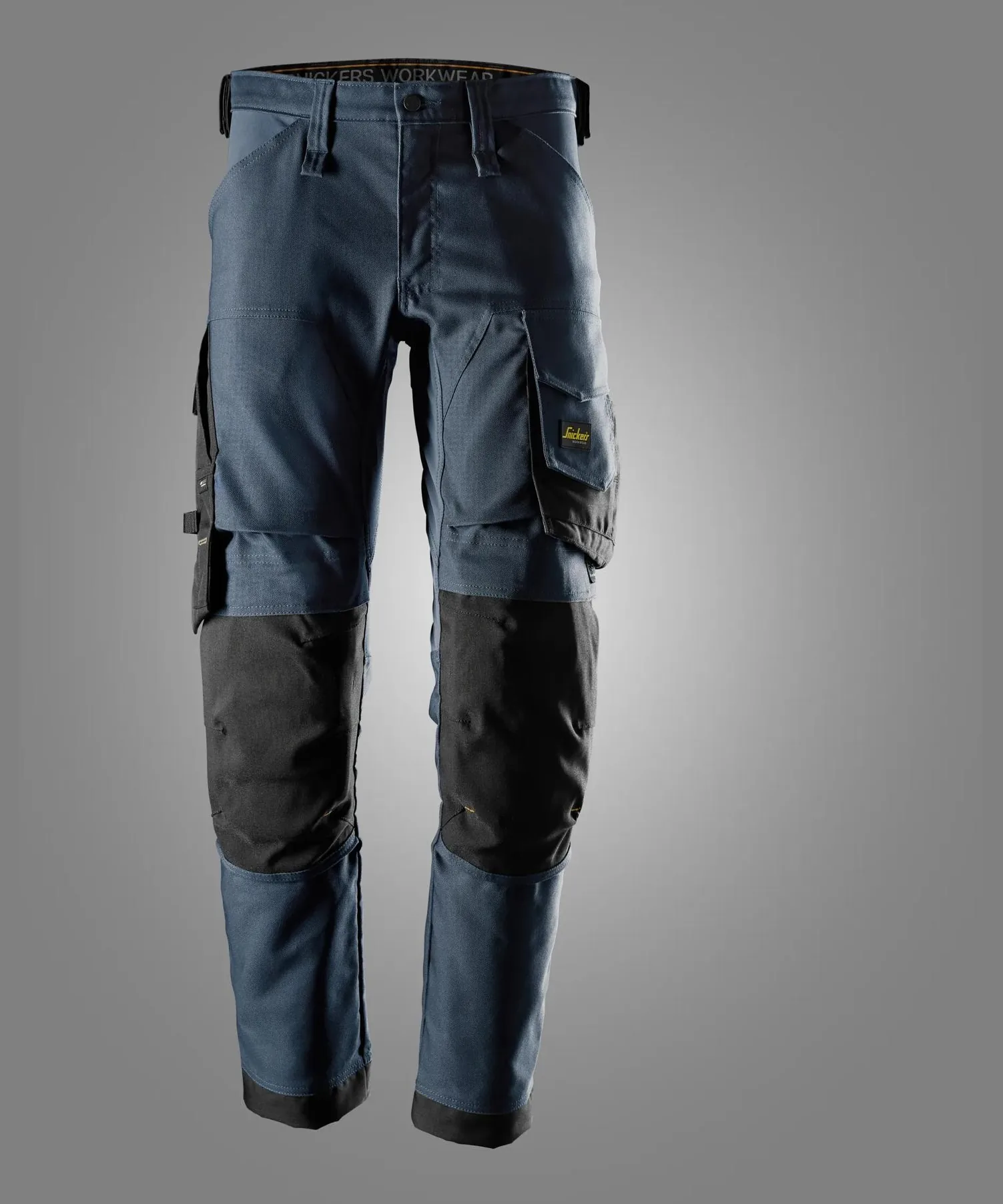 Snickers 6344 AllroundWork Canvas Stretch Trousers in Navy/Black