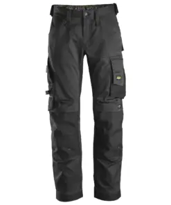 Snickers 6351 AllroundWork Stretch Loose Fit Work Trousers in Black/Black